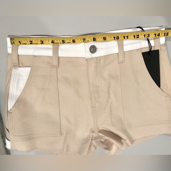 Hudson Jeans' Color Blocked Carpenter shorts w/raw hem - Picture 10 of 12